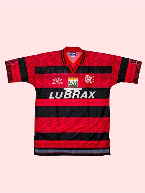 Umbro Other - Vintage 90s Umbro 1995 Flamengo Brazil Home Football #7 Soccer Jersey Kit Large